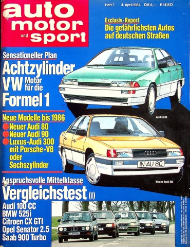 Deckblatt Auto Motor und Sport (07/1984)